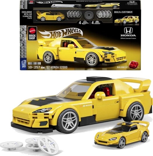 Hot Wheels Byggesett – Brick Shop 257 Deler – "07 Honda S2000