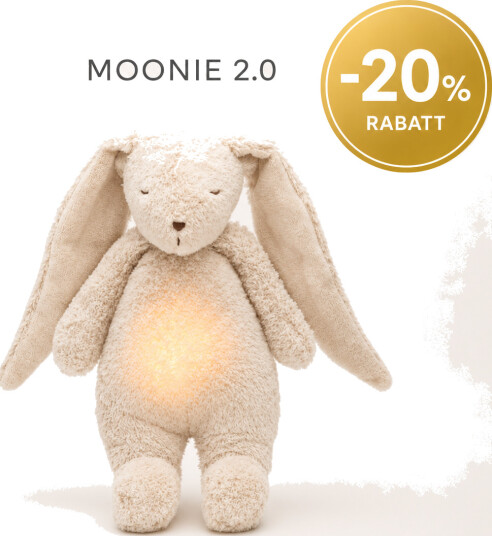 Moonie Bamse Kanin 2.0 Organic Sand Sovebamse Med Lyd Og Lys Moonie Bamse Kanin 2.0 Organic Sand Sovebamse Med Lyd Og Lys