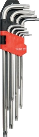 Yato Torx Vinkelnøkler Sett T10-T50, 9 Deler Yato Torx Vinkelnøkler Sett T10-T50, 9 Deler