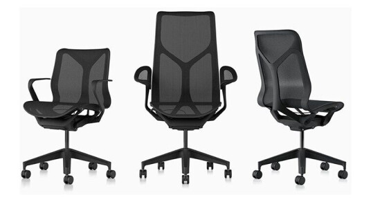 Herman Miller Cosm, Auto-Harmonic Tilt, Intercept-Fjädring, 3 Størrelser