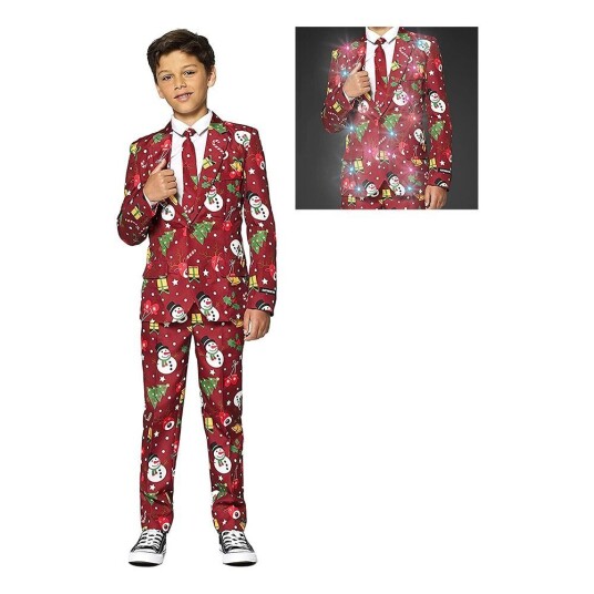 Opposuits Suitmeister Boys Christmas Red Icons Light Up Dress Opposuits Suitmeister Boys Christmas Red Icons Light Up Dress