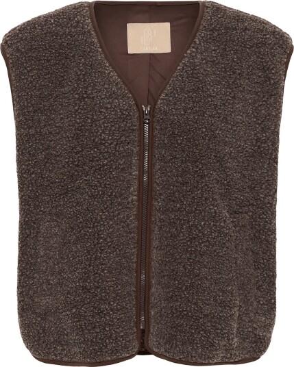 Culture Cucatina Teddy Waistcoat COFFEE BEAN MELANGE XXL Culture Cucatina Teddy Waistcoat COFFEE BEAN MELANGE XXL
