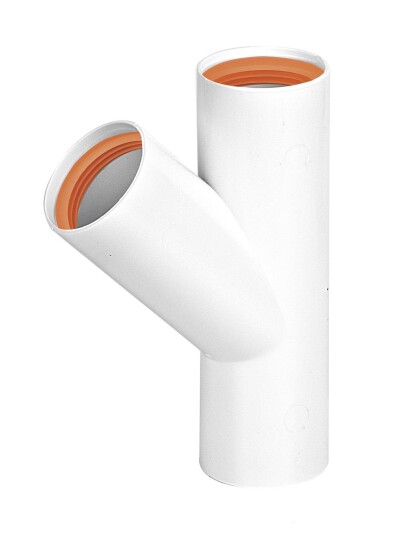 Faluplast 2316126 Grenrør 45° med gummitetning 40 mm Innendørsavløp