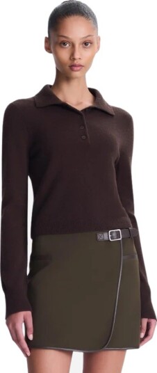 Simkhai Constance l/s polo S brun dame