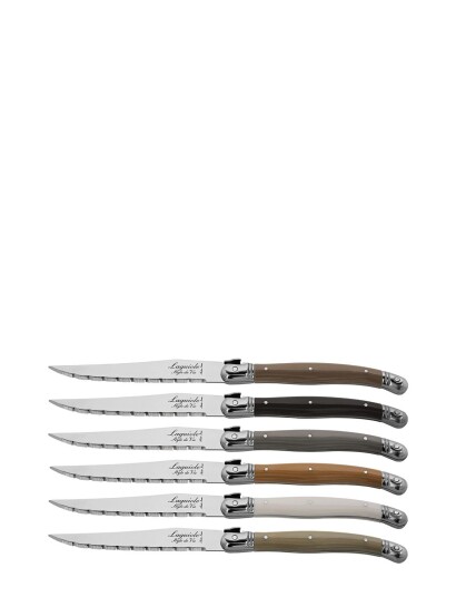 Laguiole Style de Vie Steak Knives Laguiole Set 6 - Multi/patterned - L11CM Laguiole Style de Vie Steak Knives Laguiole Set 6 - Multi/patterned - L11CM