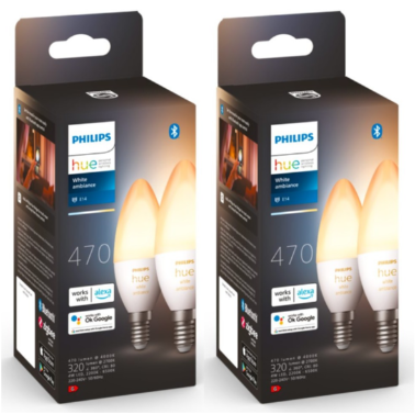 Philips Hue  2x E14 2-Pack Bulb White Ambiance Bundle