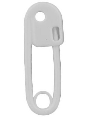 Sikkerhetsnål 1.6 mm Hvit Ørepiercing