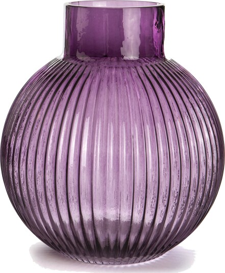 Vase Stripe m/hals plomme 21cm Vase Stripe m/hals plomme 21cm