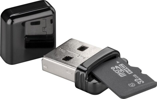 Goobay Kortläsare USB 2.0 för läsning av microSD-minneskortsformat