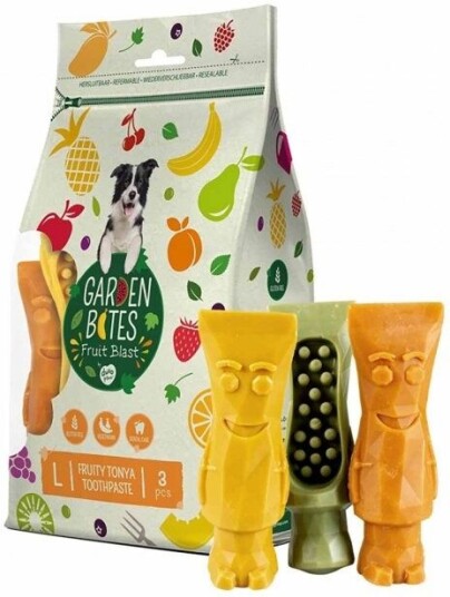 Garden Bites Tonya Vegansk Hundemat Tannkrem Tyggebiter - L Garden Bites Tonya Vegansk Hundemat Tannkrem Tyggebiter - L