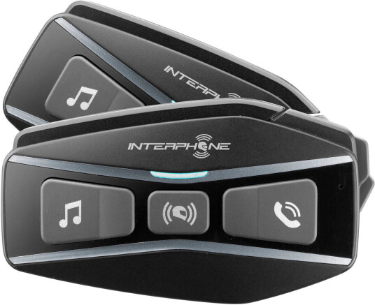 Interphone U-com 16 Dobbel pakke for Bluetooth-kommunikasjonssystem en størrelse Svart