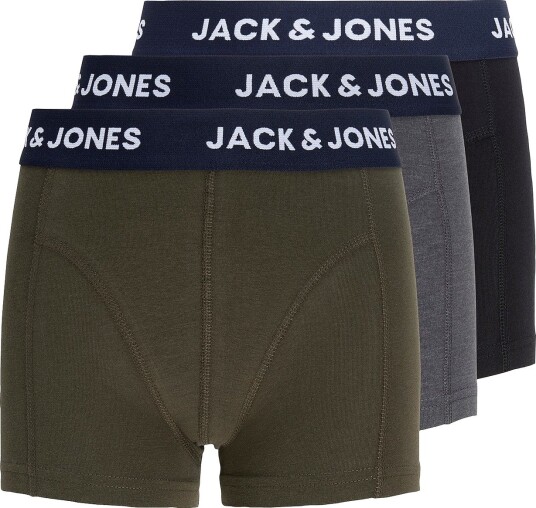 Jack & Jones Junior Boksershorts Jaclamp Solid Trunks Jnr 3 pack Grønn