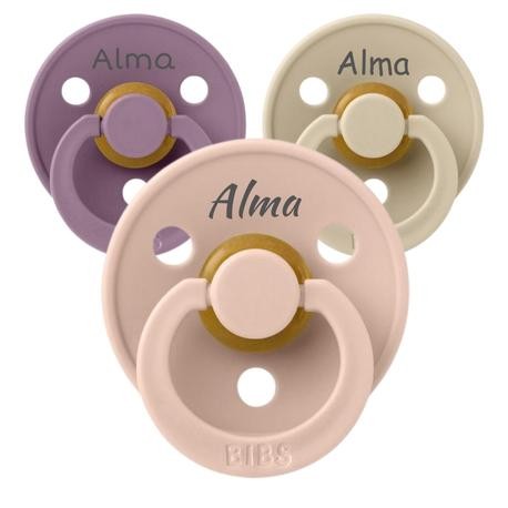 Bibs ColourStr. 2 6+ Mdr.Symmetrisk  LateksSmokk Med Navn