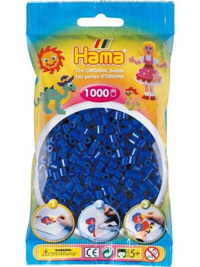 Hama Midi 5+ Ironing beads Dark Blå 1000pcs Hama Midi 5+ Ironing beads Dark Blå 1000pcs