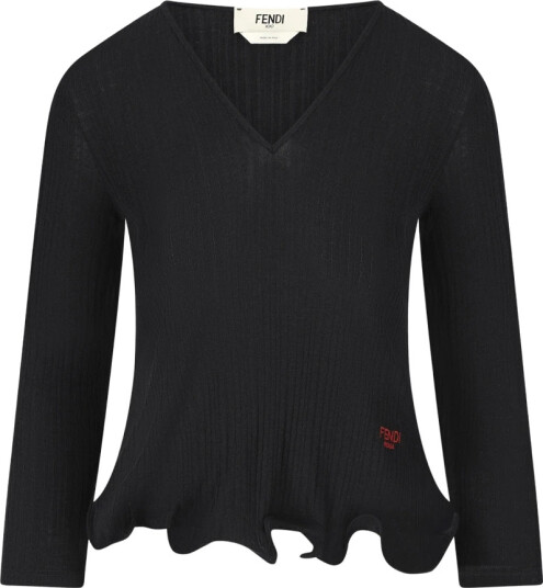 Fendi Dame Strikkevarer Svart L, Fendi Dame Strikkevarer Svart L,