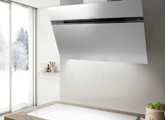 Eico Stripe 60 X Vegghengt Ventilator Rustfritt Stål med LED Belysning 735 m³/h