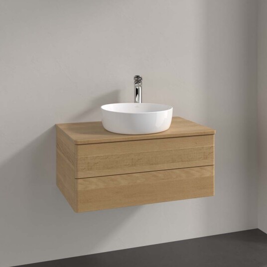 Villeroy & Boch Antao Servantskap med 2 skuffer 80x50x36 cm m/lys Eik Villeroy & Boch Antao Servantskap med 2 skuffer 80x50x36 cm m/lys Eik