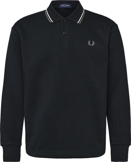 Fred Perry Tipped Collared Sweatshirt Black XXL
