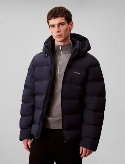 Calvin Klein Ls Quilted Bonded Channel Hd Puf - Navy - S Calvin Klein Ls Quilted Bonded Channel Hd Puf - Navy - S