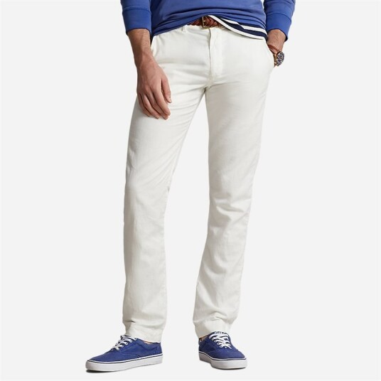Polo Ralph Lauren Cotton/Linen Bedford Chinos Deckwash White