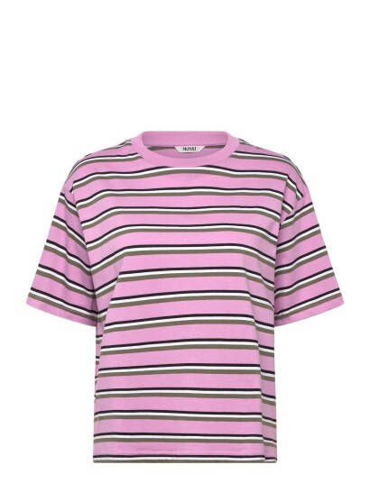 Monki Boxy Cotton T Shirt Pink XS