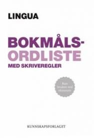 Lingua bokmålsordliste med skriveregler., Pent brukt bok uten markeringer Lingua bokmålsordliste med skriveregler., Pent brukt bok uten markeringer
