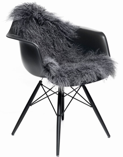 Natures Collection Saueskinn Krøllet Tibet 85x50 cm Mørk grå