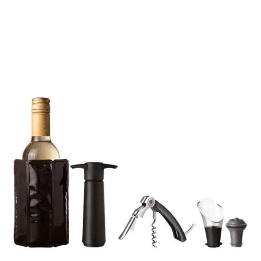 Vacu Vin Vin Original sett 5 deler svart/sølv Vacu Vin Vin Original sett 5 deler svart/sølv
