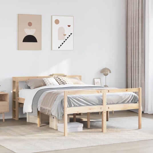Seniorseng med hodegavl 120x190 cm heltre furu