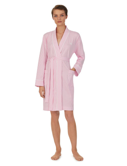Lauren Ralph Lauren Homewear Lrl Kimono Wrap Robe Pink XL