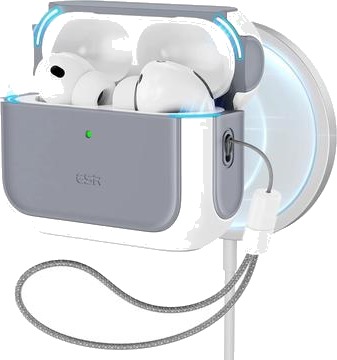 ESR Orbit HaloLock MagSafe-etui AirPods Pro 3 Hvit / Grå