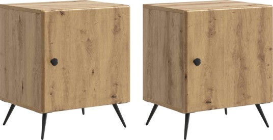 Nattbordskap 2 pcs Artisan eik 43 x 34,5 x 50 cm Konstruert tre