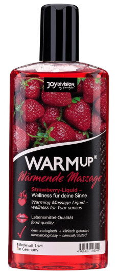 Joydivision WARMup Varmende Massasjeolje med Smak 150 ml Rød