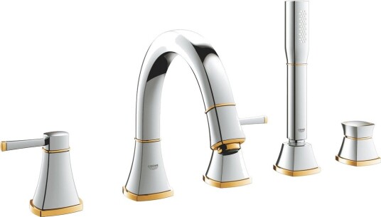 Grohe Grandera 5-Hulls Kar- Og Dusjkombinasjon Krom/Gull