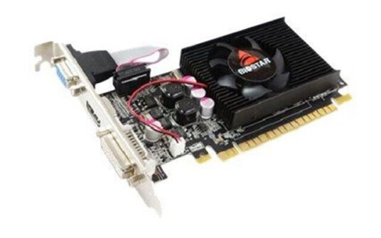 Biostar GeForce GT 610 Grafikkort 2GB GDDR3 PCIe 2.0 med HDMI og DVI