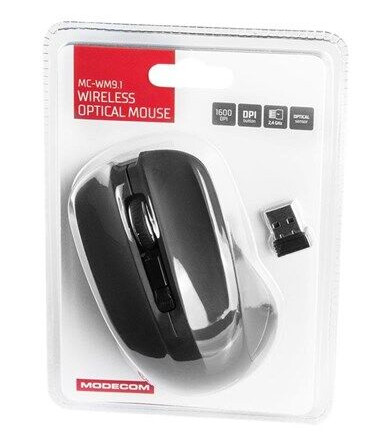 MODECOM MC-WM9.1 - Mus - Optisk - 4 - Svart
