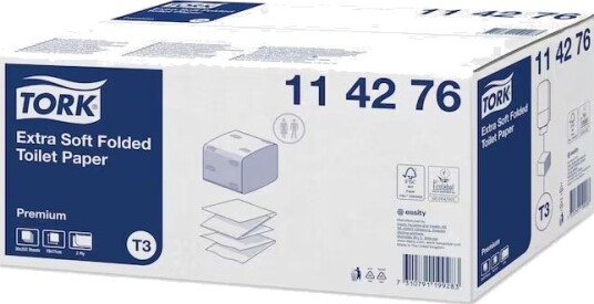 Tork 114276, 19 cm, 110 mm, 252 ark, hvit, 110 x 95 x 95 mm, 200,1 g Tork 114276, 19 cm, 110 mm, 252 ark, hvit, 110 x 95 x 95 mm, 200,1 g