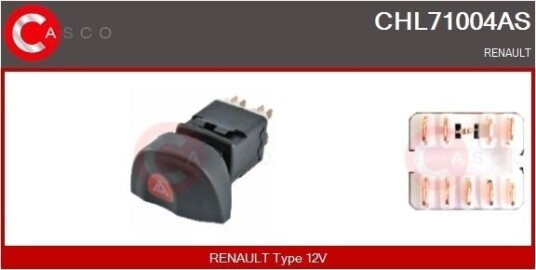 Varselblinklysbryter CASCO CHL71004AS