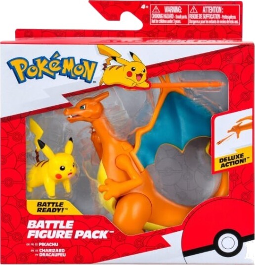 Pokémon Battle Figursett med Charizard og Pikachu - 11 og 5 cm Pokémon Battle Figursett med Charizard og Pikachu - 11 og 5 cm