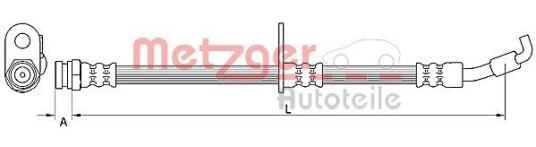 Bremseslange METZGER 4110876