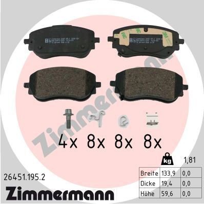 Bremseklosser ZIMMERMANN 26451.195.2