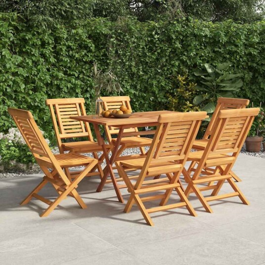 vidaXL Klappstoler 6 stk 47x63x90 cm heltre teak