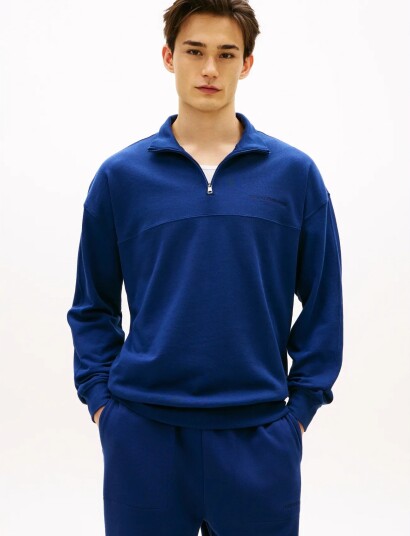 Tommy Hilfiger Half Zip   Blue   M