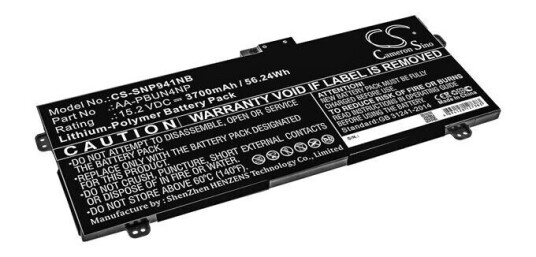 Samsung NP940Z5L-X01US batteri (3700 mAh 15.2 V, Sort) Samsung NP940Z5L-X01US batteri (3700 mAh 15.2 V, Sort)