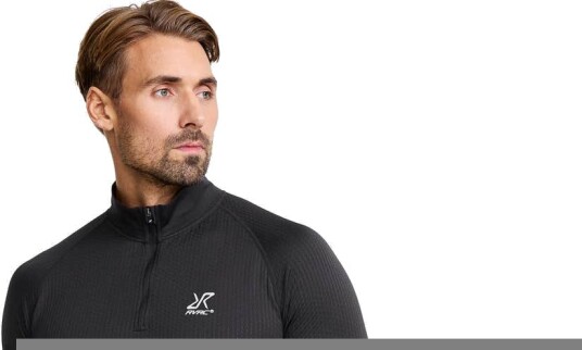 Revolutionrace Focus Half zip Seamless Top Herre Anthracite 3XL 4XL Herre Overdeler Langermede skjorter