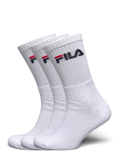 FILA Socks Fila 3Pk Tennis Crew Logo Terry Soc - White - 43-46 FILA Socks Fila 3Pk Tennis Crew Logo Terry Soc - White - 43-46