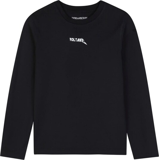 Zadig & Voltaire Kids Long Sleeve T Shirt   Black   176