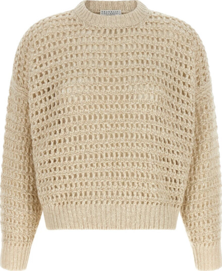 Brunello Cucinelli Dame Strikkevarer Beige S,