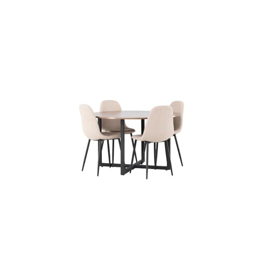 Venture Home Spisegruppe Venture Home Durango Ø120 cm med 4 stk Polar Stoler GR23925