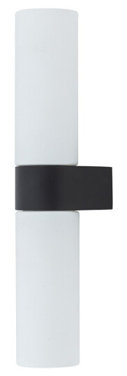 Other Brand Natalie vegglampe dobbel IP44 - Opal/Svart